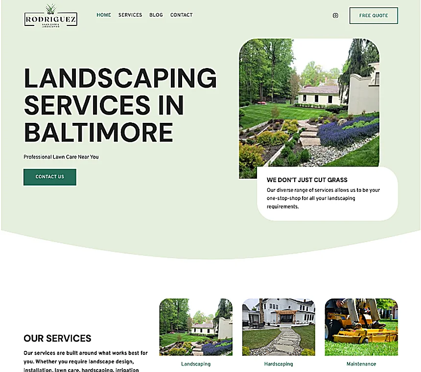 landscaping website